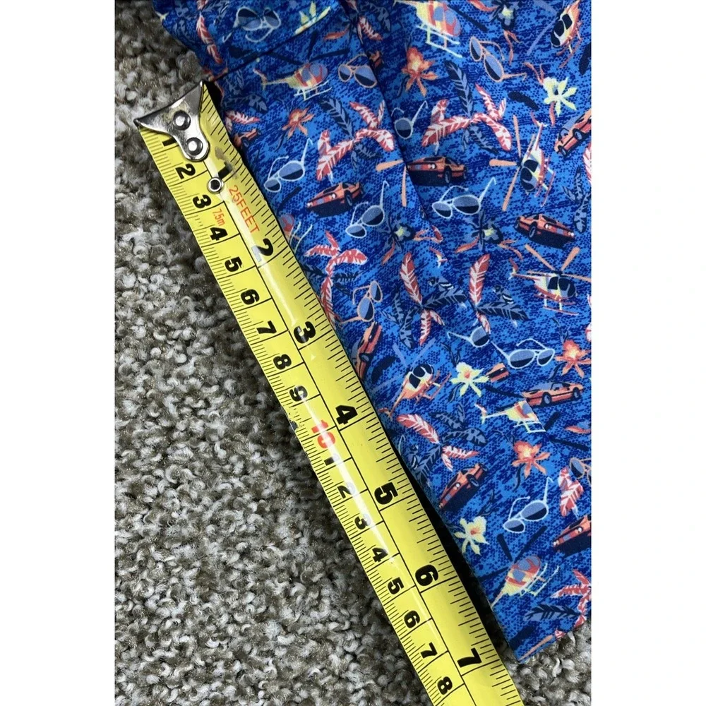 Peter Millar Swim Trunks‎ Men's XL Sunglasses Sports Car Helicopter Blue Print
